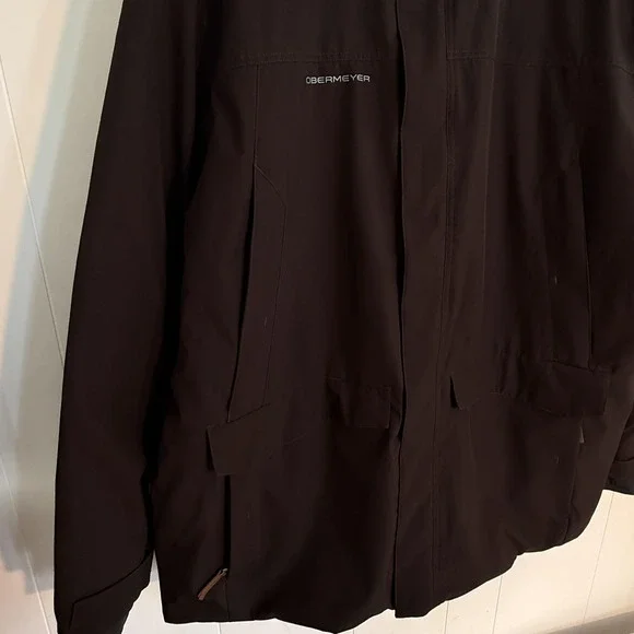 Obermeyer $399 Men's Ridgeline Dark Brown Insulated Ski Jacket w/ Faux Fur, 2XL